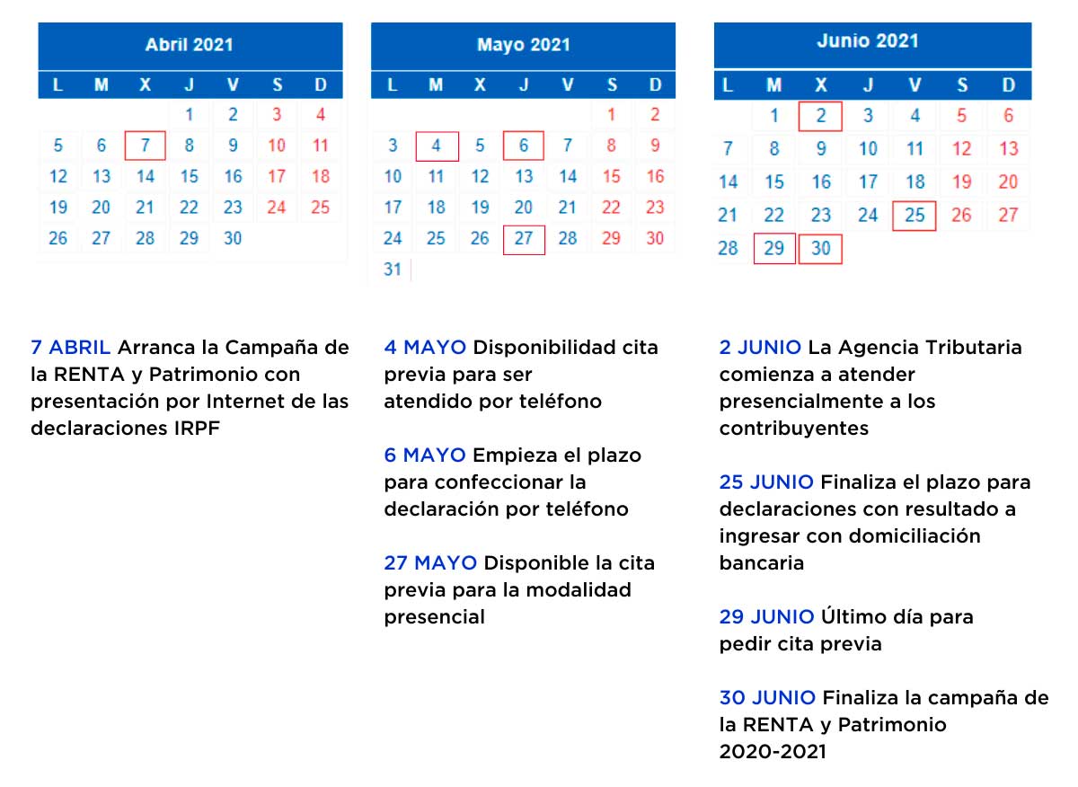 Calendario Renta 2020. Cumple tus obligaciones fiscales con la máxima rentabilidad